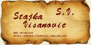 Stajka Višanović vizit kartica